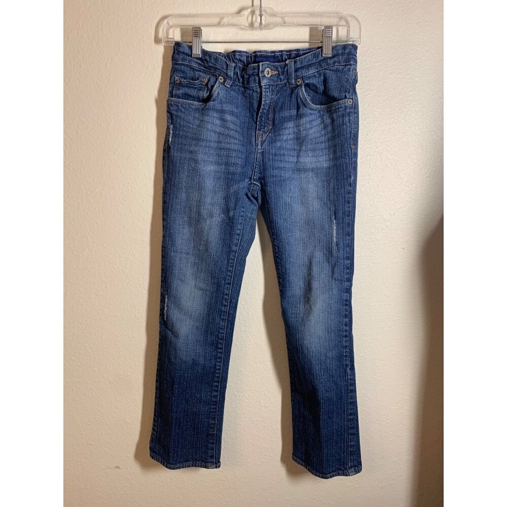 Levi's Denim Blue Jeans Girls Size 10 1/2 Bootcut Distressed Y2K Z7